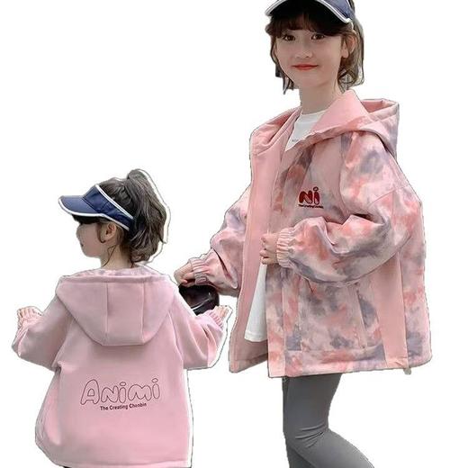 女童加绒双面穿外套2025新款儿童两面穿中大童冲锋衣防风保暖上衣 商品图4