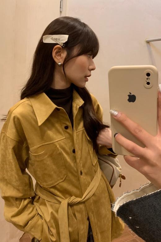 LNNNS 简约工装Polo领衬衫裙系带开衫 21595 商品图2