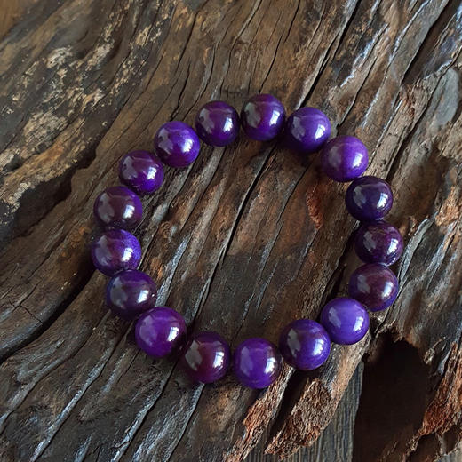 【天然正品】舒俱来天然收藏级皇家帝王紫老料圆珠约10.8MM舒俱来手串10.8MM（皆取最大值）女士281125NJM04 商品图4