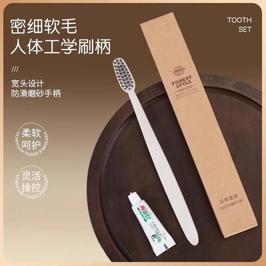 高档酒店专用一次性洗漱用品六件套一次性牙刷带牙膏套装酒店用品 商品图2