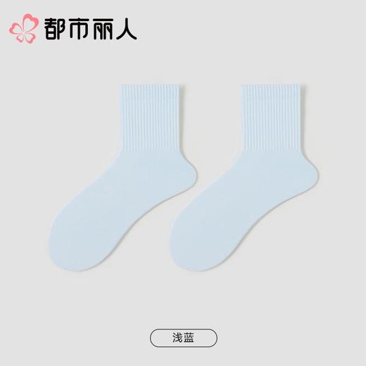 都市丽人袜子中厚高含棉袜子中筒袜简约生活袜子LCCDA6 商品图8