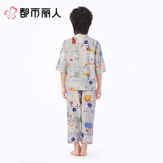 都市丽人男女童睡衣儿童家居服短袖长裤棉质套装JHC1M1 商品图2
