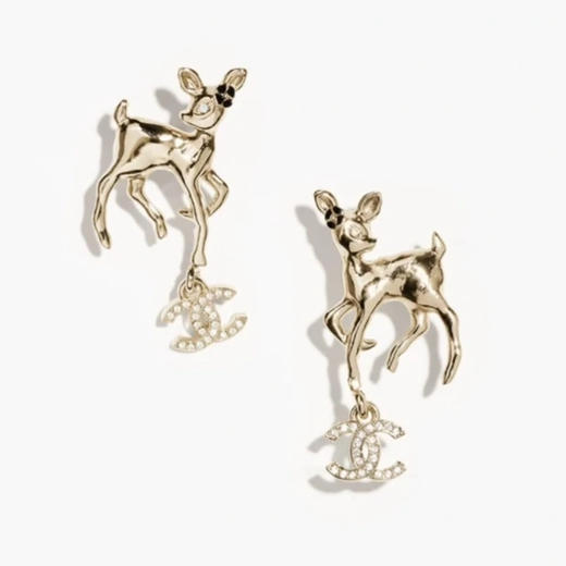 CH-J 25P 小鹿双C吊坠耳环 商品图1