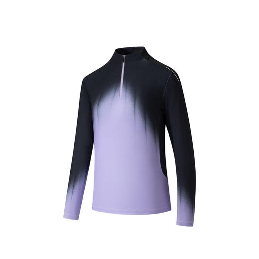 安踏冠军户外滑雪系列磨毛长袖针织衫女半拉链运动长T恤162540412 商品图1