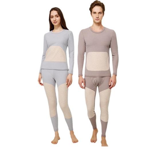 【秋冬新款保暖内衣套装】羽绒贴片秋衣秋裤 情侣护膝护肚 商品图4