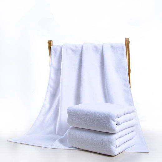 五星级酒店专用毛巾加厚吸水宾馆洗浴澡堂美容院白色毛巾方巾批发 商品图3