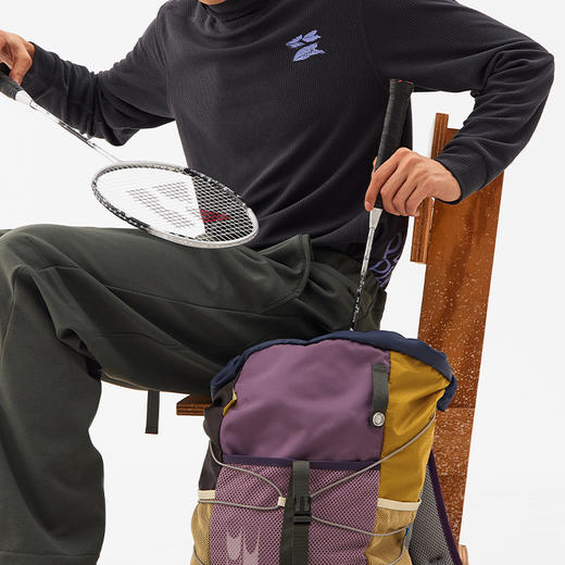 CryingCenter羽毛球网球秋冬美拉德多色拼接运动双肩背包哭喊中心 商品图3