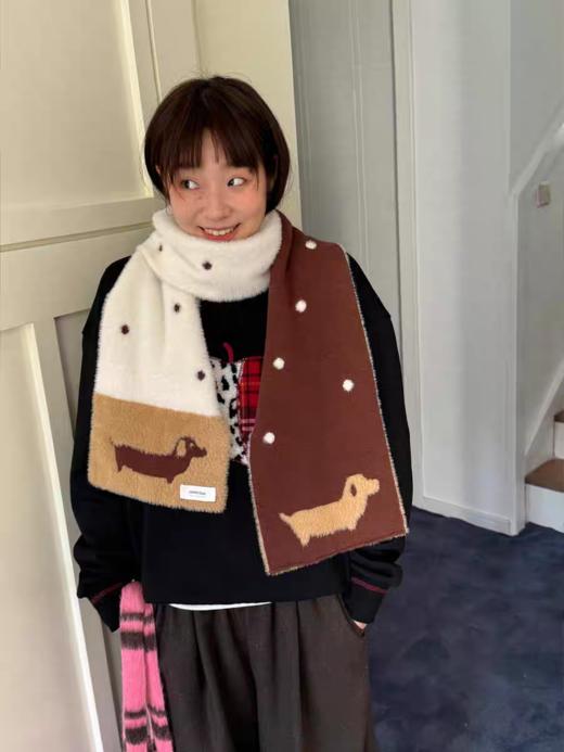 nothe Case布然/XGHL286/「小狗の画廊 」双面波点秋冬围巾 商品图4