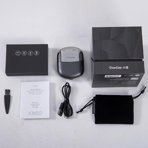 【赠鼻毛修剪器】小适便携往复式双刀头剃须刀KM10 商品图14