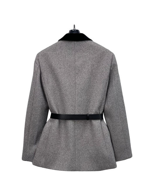 女款羊毛丝绒领西装外套hu014 商品图1