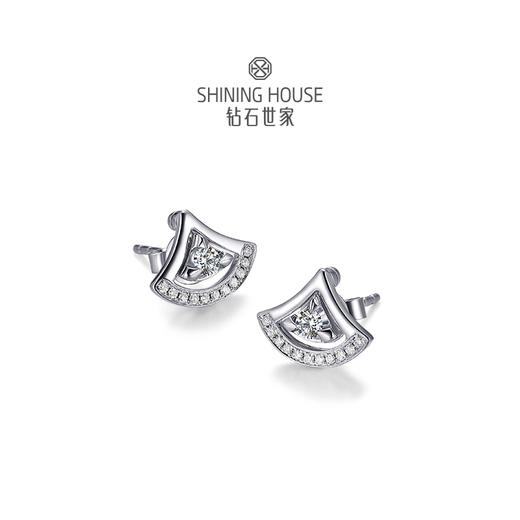 【甑选钻饰】【钜惠价】钻石世家  18K金钻石耳饰  幻趣时光耳饰 多种佩戴方式耳饰（该产品为特价产品，不与店内任何优惠活动叠加，且不参与线下门店换款服务）预计3个工作日发货 商品图1