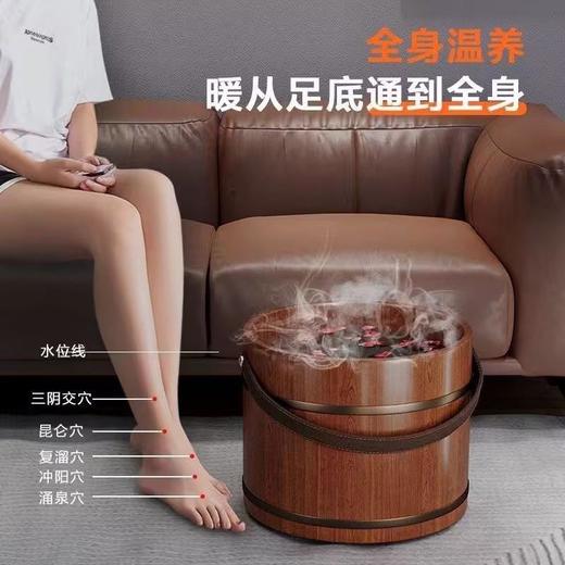 手提香柏木泡脚木桶 成人足疗养护洗脚木盆  中老年足疗桶 商品图6