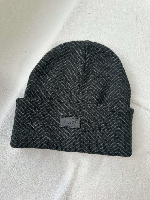 贝壳三 秋冬保暖护耳刺绣字母针织帽翻边情侣款毛线帽C120303 商品图3