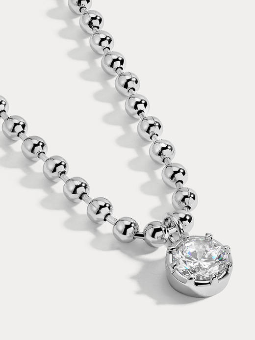 订购8周到｜Lili Claspe-Cleo Ball-网球 银色 锆石 吊坠 项链［美国设计师］ 商品图2
