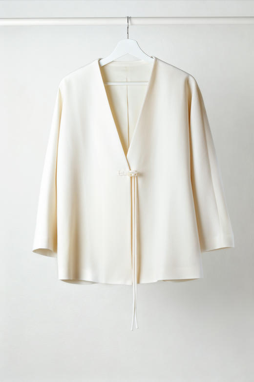 羊毛梭织国风开襟外套 商品图0