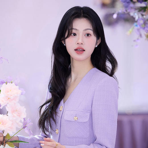 法小曼*子珍专款/紫色小香风套装2025新款女装秋季高端女神范贵妇名媛两件套裙 商品图4