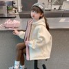 女童秋装外套2025新款儿童洋气女孩秋冬两面穿加绒加厚字母冲锋衣 商品缩略图1