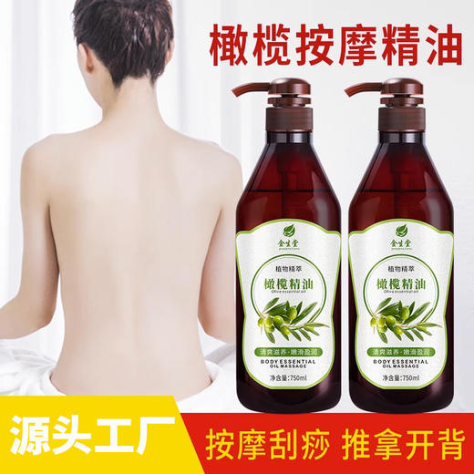 橄榄按摩精油全身通经络肩颈老姜刮痧油美容院推拿油开背姜疗精油 商品图3