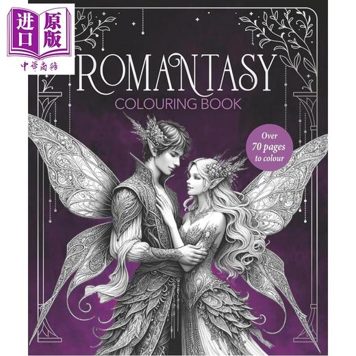 预售 【中商原版】浪漫奇幻涂色书 英文原版 Romantasy Colouring Book Farshore 墨与星光 西幻传说 骑士 公主 商品图0