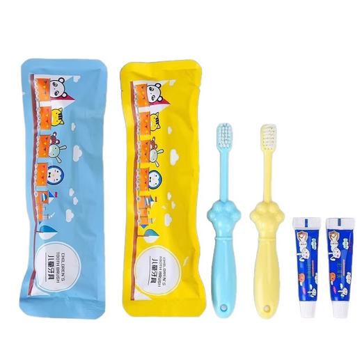 儿童一次性牙刷带牙膏卡通软毛五星级酒店专用一次性儿童拖鞋加厚 商品图4