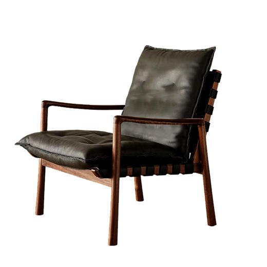 【中古风-YH-11椅】黑胡桃/真皮/客厅/卧房/休闲椅/休闲沙发 商品图4