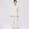 【素道有机棉 女士家居服套装】 翻领长袖纽扣开衫  舒适透气 SGWT0015  不染色 环保禅意[漳州仓] 商品缩略图1