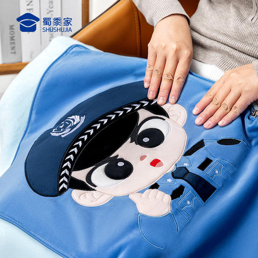 【为你点赞刺绣二合一抱枕毯】创意卡通抱枕被子办公日用靠枕靠垫一枕多用 商品图6