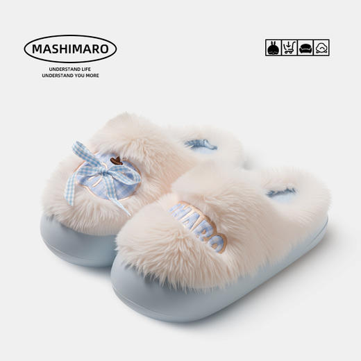 【YW】无忧购59元2件流氓兔棉拖鞋女冬季2025新款居家棉拖包跟家居室内防滑毛绒毛拖鞋ZS-3110（截单后3-5天发货) 商品图2