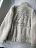 贝壳三 仿羊羔绒男士高领外套刺绣字母休闲宽松夹克C120310 商品缩略图11