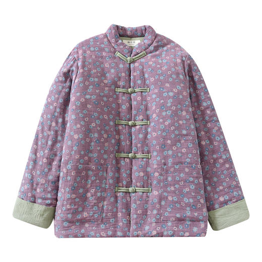 FL 659双层纱碎花棉花衣妈妈装棉服加厚小棉袄 商品图4