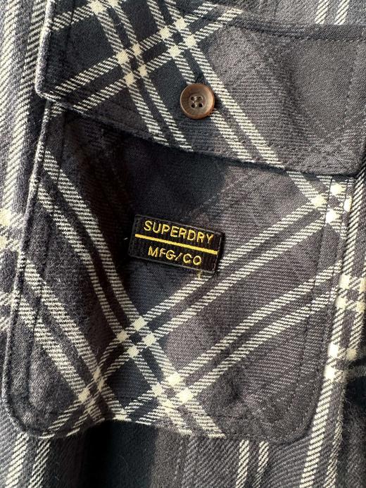 贝壳三 美式学院风加厚格子连帽棉衣男士复古宽松棉服C120308 商品图11