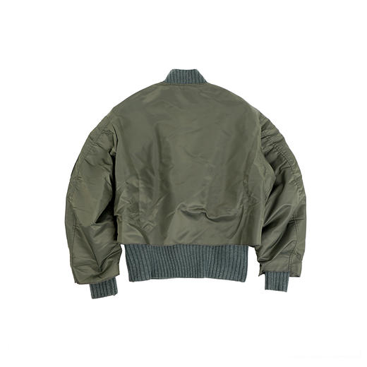 YOKE Connected Rib Knit Flight 不规则拼接军事风飞行夹克 商品图4