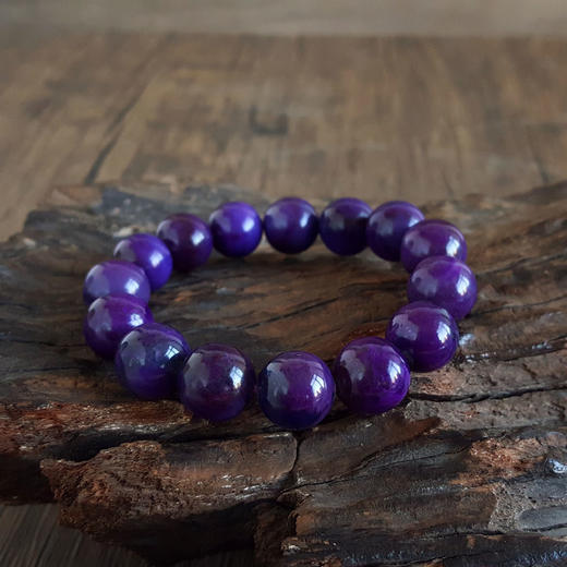 【天然正品】舒俱来天然收藏级皇家帝王紫圆珠约12.8MM舒俱来手串12.8MM（皆取最大值）女士281125NJM03 商品图3