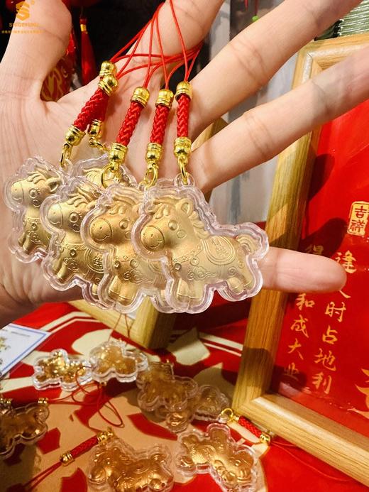 优选丨发货周期3-5天【香港周六福黄金钻石首饰】999足金马上有钱招财挂饰 商品图2