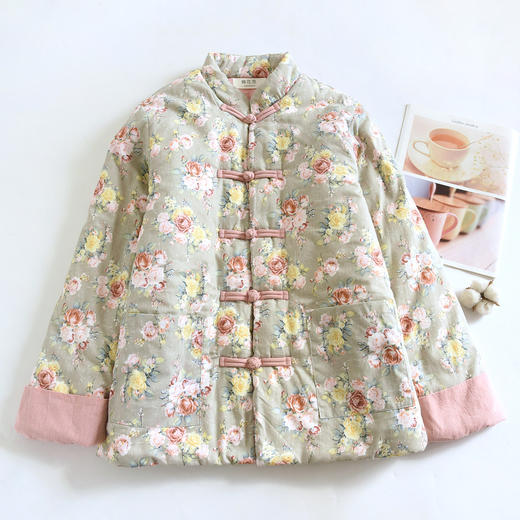 FL 629 棉花碎花棉外套文艺复古棉服加厚棉袄 商品图0