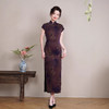 真丝旗袍长款2025夏季新款改良桑蚕丝复古时尚少女中国风香云纱 商品缩略图0