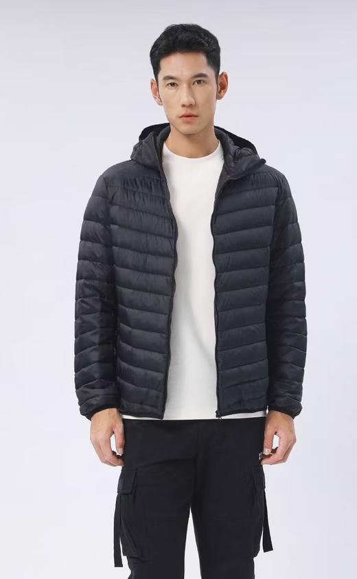 男士品牌售价1300轻薄连帽排骨90白鸭绒羽绒服 商品图10