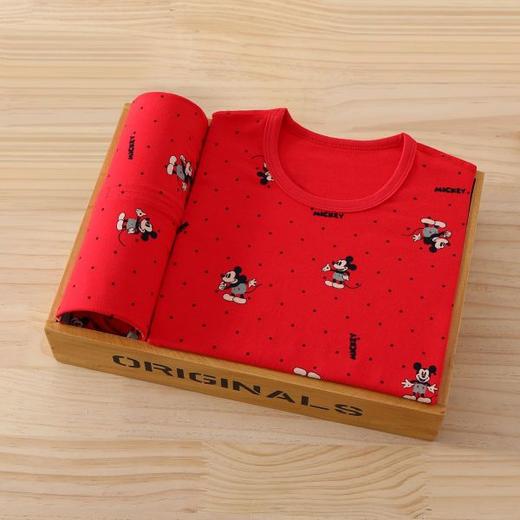 2026年马年新年儿童纯棉A类大红色秋衣秋裤新年福气无骨莱卡套装童秋睡衣男女童宝宝内衣家居服套装90-160 商品图4