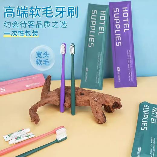 一次性牙刷软毛带牙膏独立包装酒店民宿公寓用品家用待客人用便携 商品图1