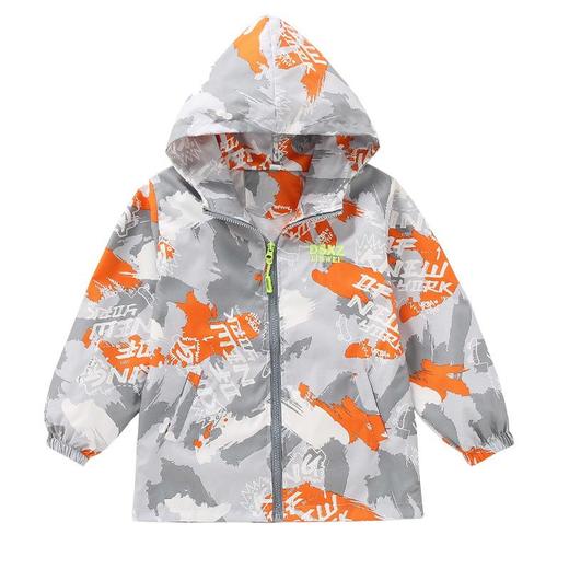 男童春装帅气字母外套春秋冲锋衣2025春季新款洋气中大童夹克风衣 商品图4