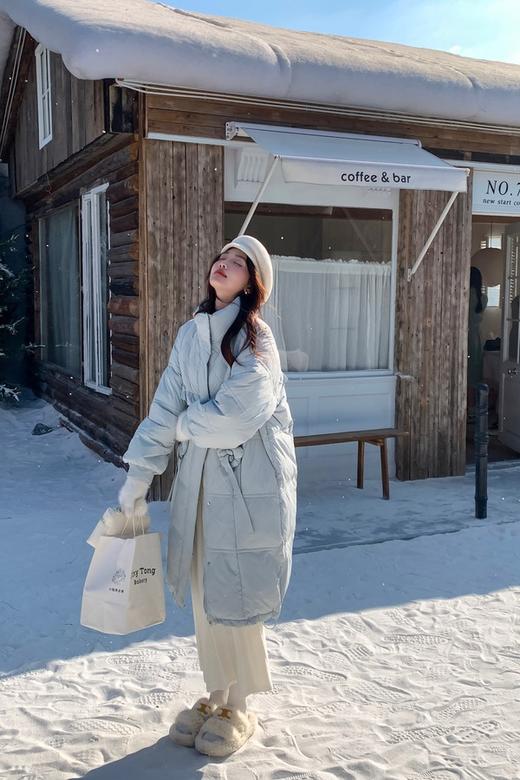 LNNNS 蓝色小清新羽绒服长款外套 21604 商品图6