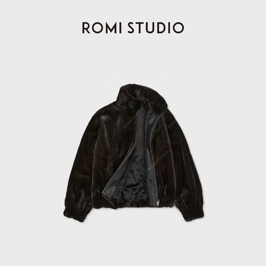 ROMI STUDIO“宝嘉美黑貂”北美进口气质小高领水貂皮草 RWCWWG6919 商品图3