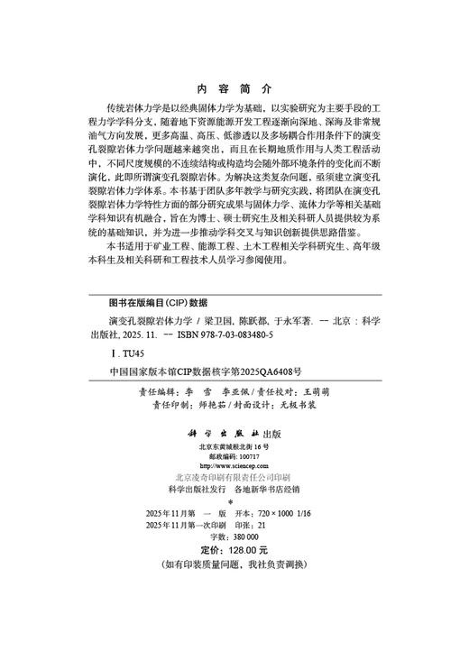 演变孔裂隙岩体力学 商品图2