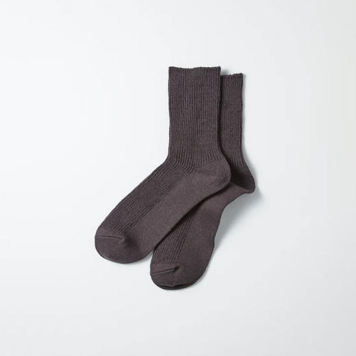 ROTOTO WASHI/RECYCLED COTTON 日本奈良制和纸纤维棉混纺螺纹袜 商品图2