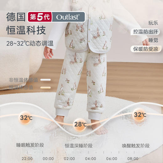 【2025年秋冬新品】i-baby菱形格空气层恒温绑带上衣长裤 商品图6