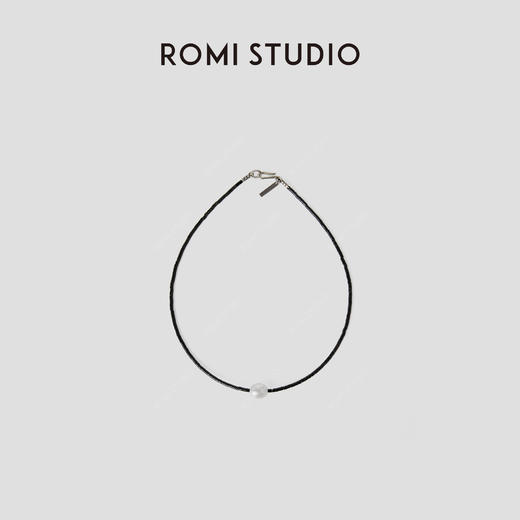 ROMI STUDIO 铜合金仿珍珠项链 法式复古一粒珠项链RWCRP34065 商品图1