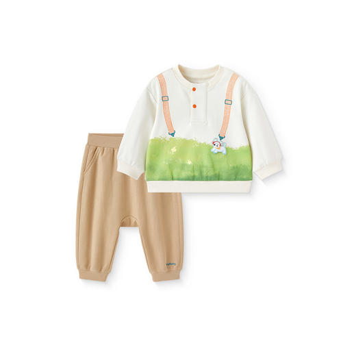 【精梳棉】英氏童装儿童套装男童春秋外出休闲百搭长袖卫衣纯棉长裤新款 商品图4