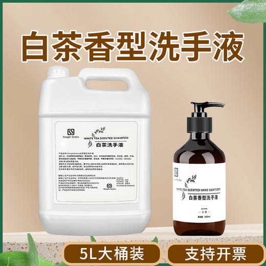 白茶香洗手液500ml大瓶装 按压手部泡沫清洁滋润酒店民宿洗浴家用 商品图1