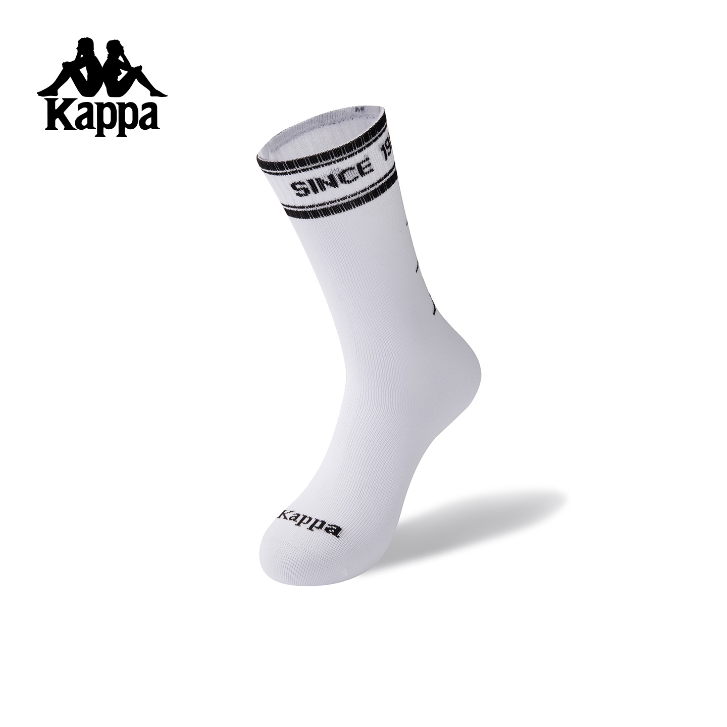 Kappa 运动休闲袜2025新款男女时尚长筒袜透气高腰袜潮K0GW8WG02