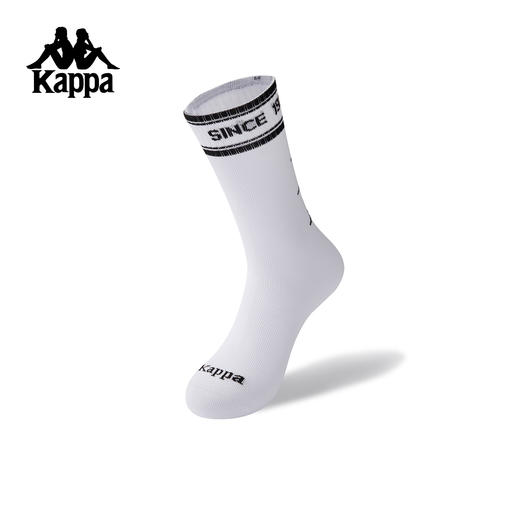 Kappa 运动休闲袜2025新款男女时尚长筒袜透气高腰袜潮K0GW8WG02 商品图0
